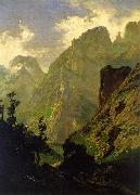 Carlos de Haes The Peaks of Europe,  The Mancorbo Canal oil on canvas